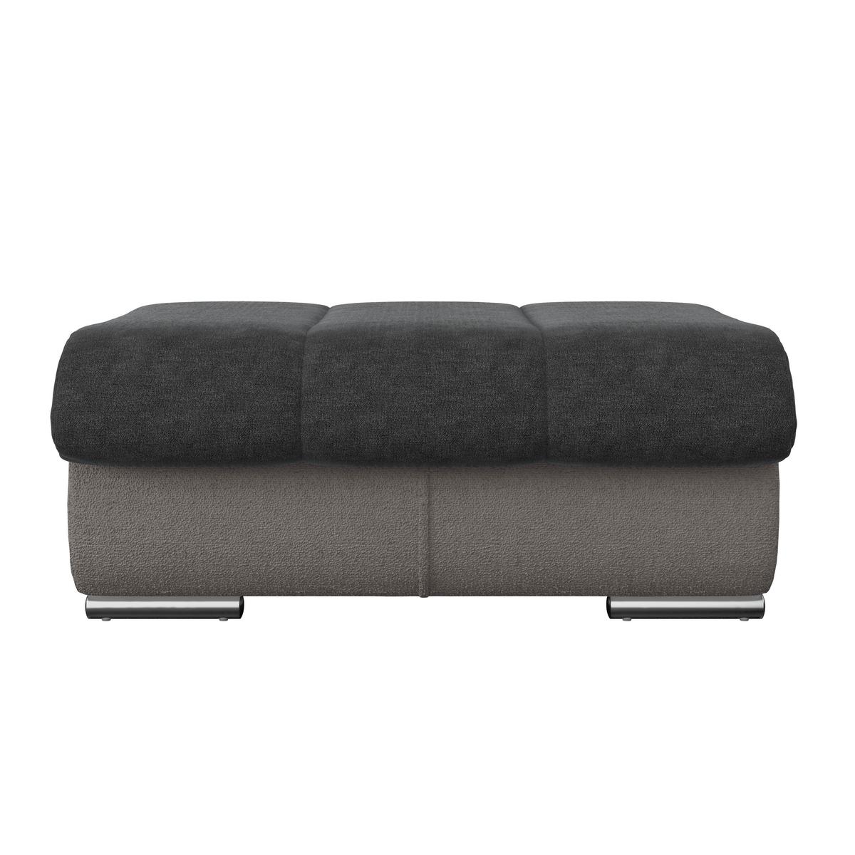 Hocker Multi - Chromfarben/Anthrazit, MODERN, Textil (100/43/80cm)