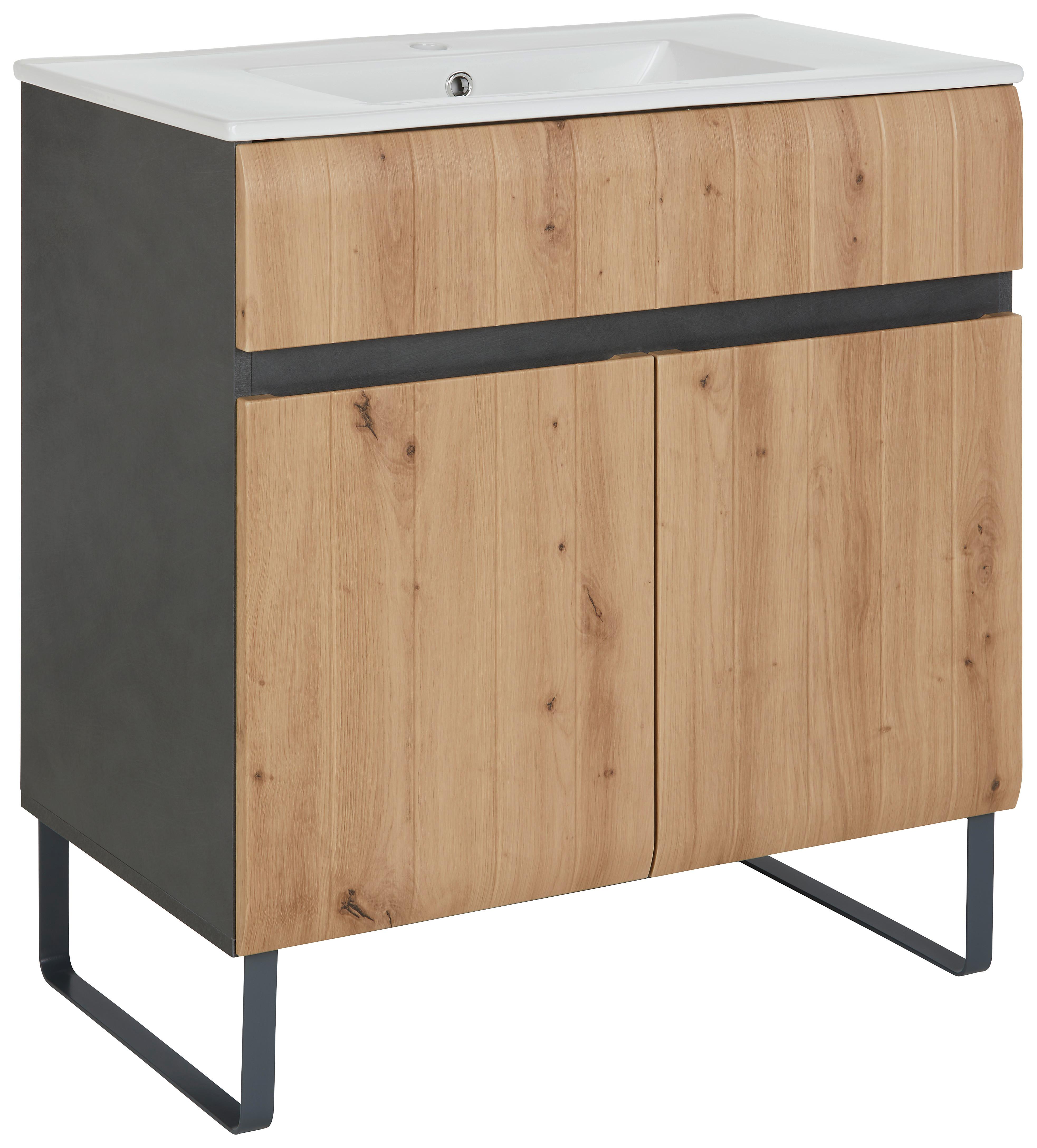 SKRINKA S UMÝVADLOM LYNN -EXKLUSIV- - Modern, kompozitné drevo (80/69/48cm) - Premium Living