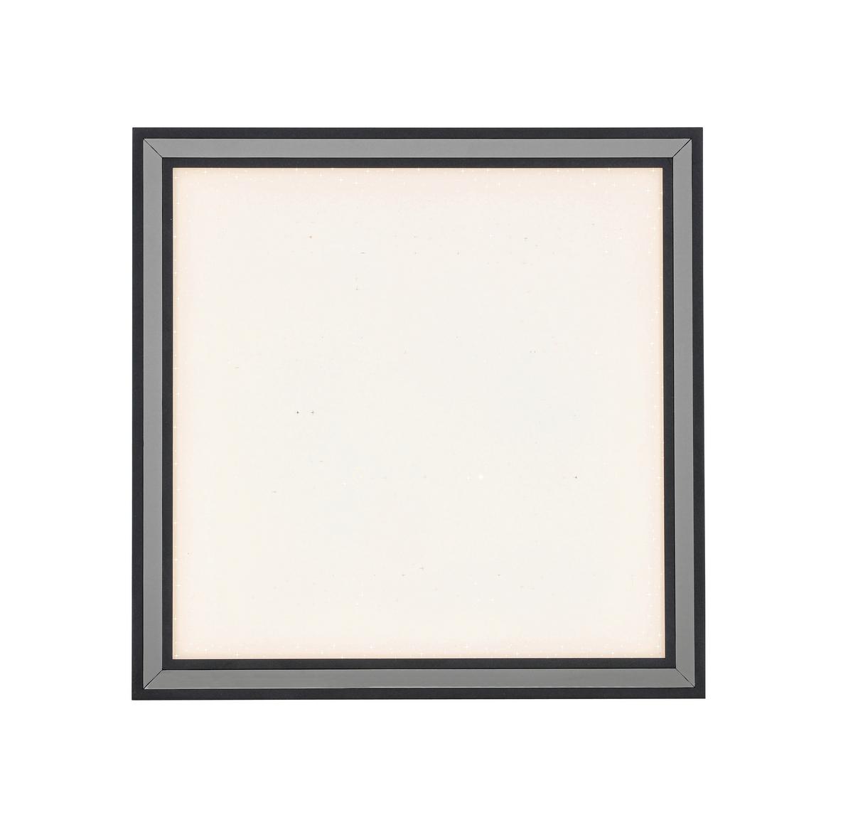 Led Mennyezeti Lámpa Robin - króm/fekete, Modern, műanyag/fém (30/30/6cm) - Luca Bessoni