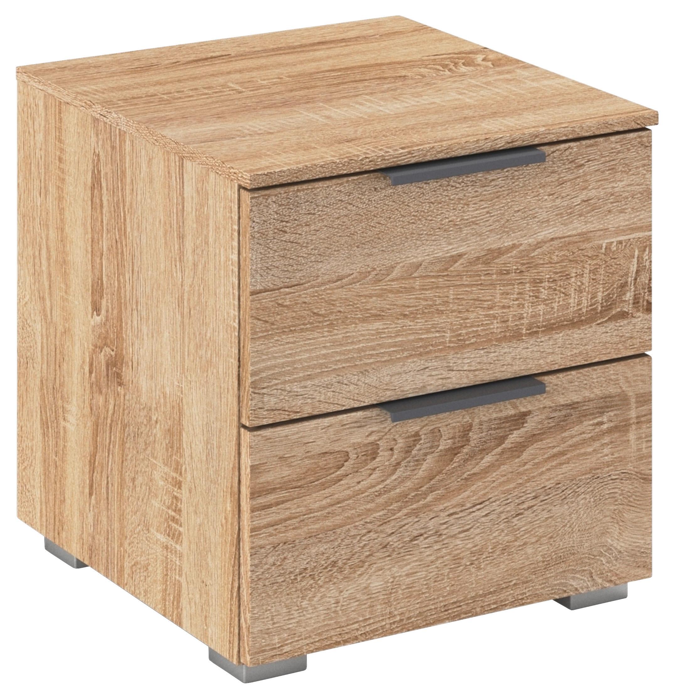 Nachtkästchen Alabama Sonoma Eiche B: 40 Cm - Alufarben/Sonoma Eiche, MODERN, Holzwerkstoff (40/42/42cm) - Rauch Möbel