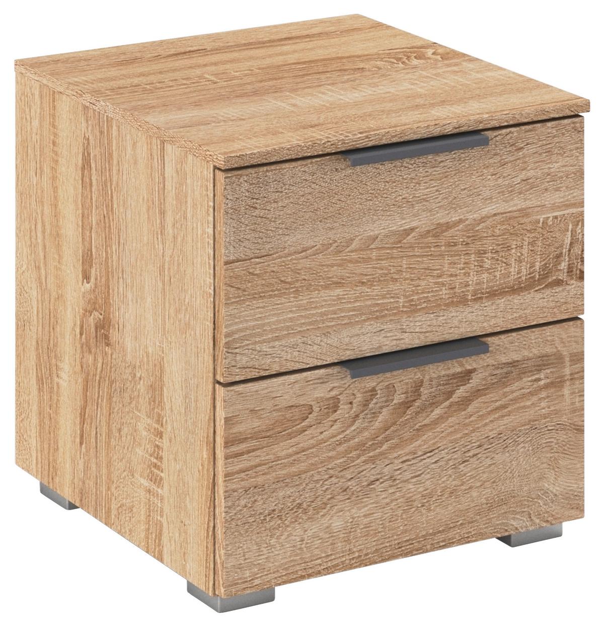 Nachtkästchen Alabama Sonoma Eiche B: 40 Cm - Alufarben/Sonoma Eiche, MODERN, Holzwerkstoff (40/42/42cm) - Rauch Möbel