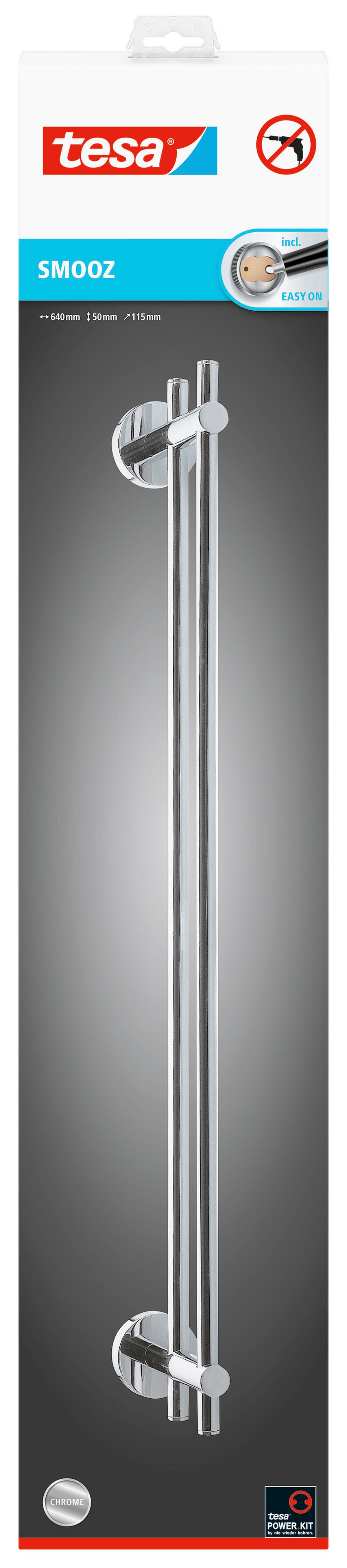 Handtuchstange Smooz Chromfarben B: 64 Cm - Chromfarben, Trend, Metall (64/11,5/5cm) - Tesa