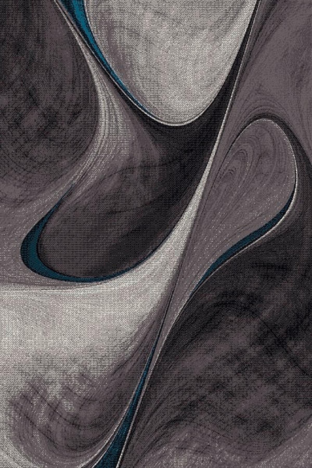 Webteppich Brilliance - Blau/Grau, KONVENTIONELL, Textil (80/150cm)