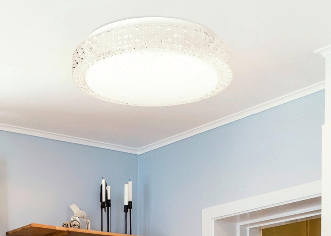 LED-Deckenleuchte 13-33963 Rabel - Transparent/Weiß, KONVENTIONELL, Kunststoff/Metall (27/27/8.5cm)