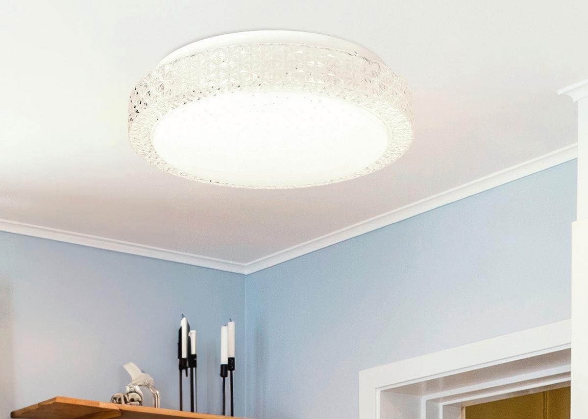 LED-Deckenleuchte 13-33963 Rabel - Transparent/Weiß, KONVENTIONELL, Kunststoff/Metall (27/27/8.5cm)