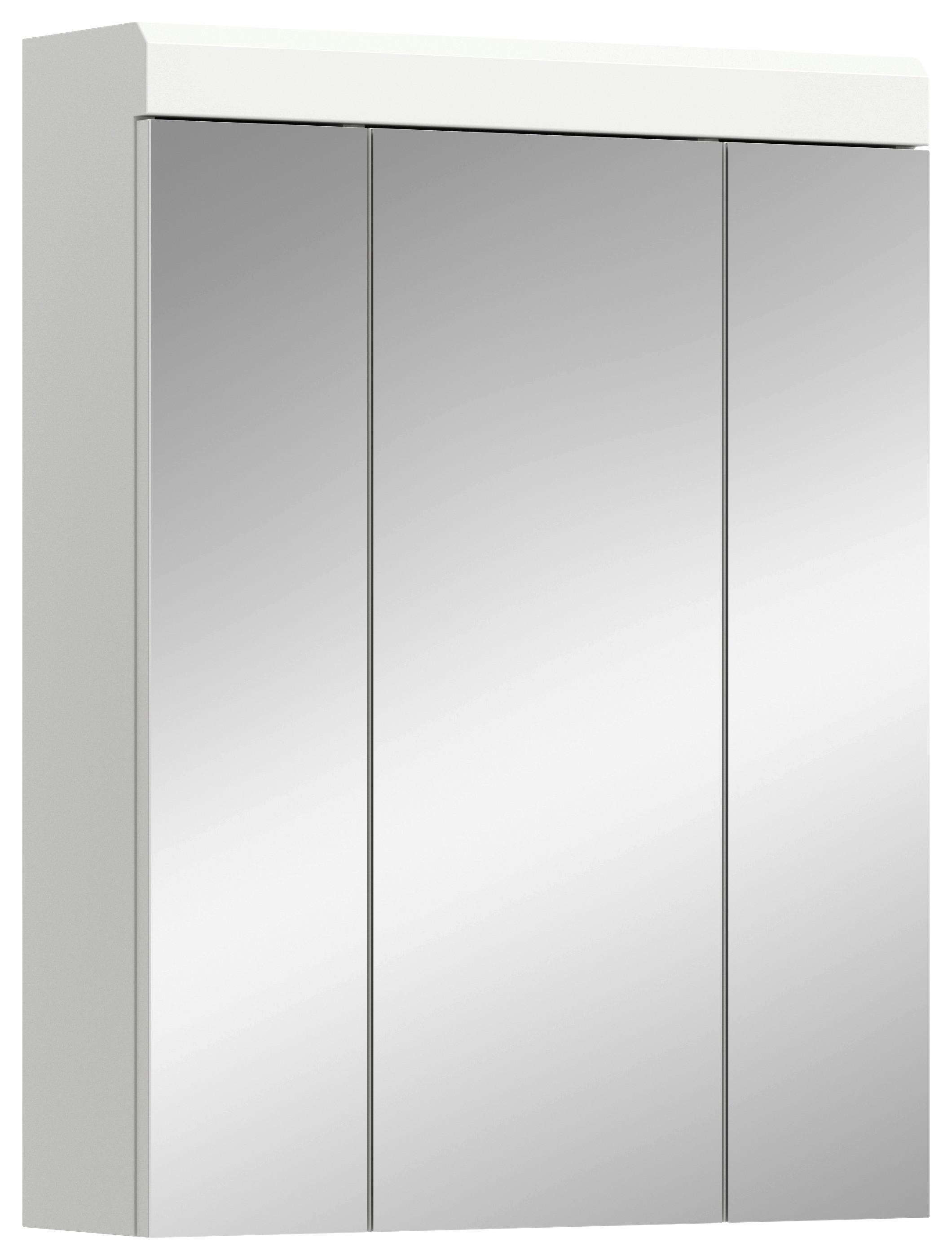 Spiegelschrank Scout Weiß Hg B: 60 cm - Weiß Hochglanz, MODERN, Glas/Holzwerkstoff (60/79/18cm) - MID.YOU