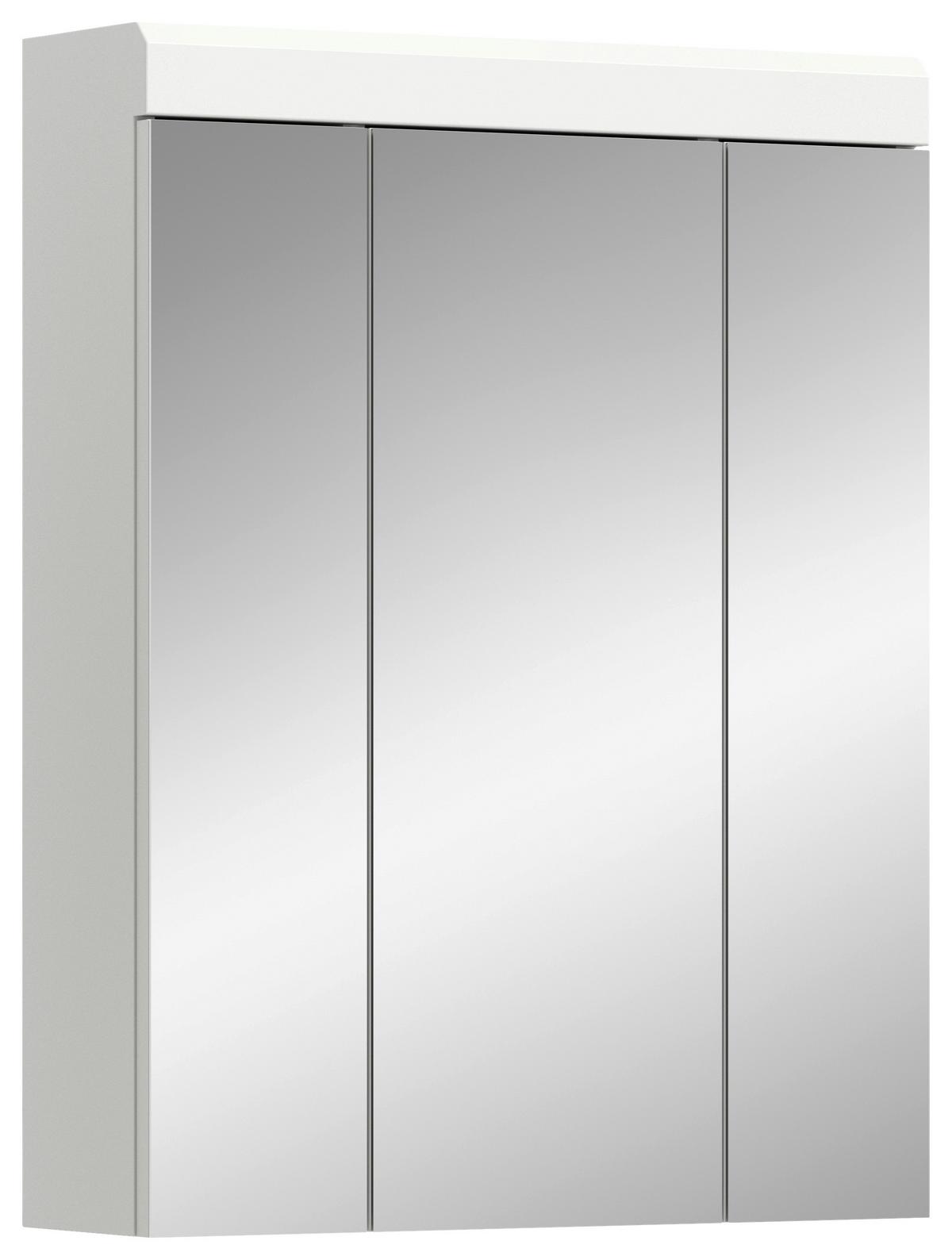 Spiegelschrank Scout Weiß Hg B: 60 Cm - Weiß Hochglanz, MODERN, Glas/Holzwerkstoff (60/79/18cm) - MID.YOU