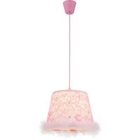 Hängeleuchte Tarso H: 120 cm 1-Flammig, mit Plüsch - Pink, LIFESTYLE, Kunststoff (30/120cm) - Globo