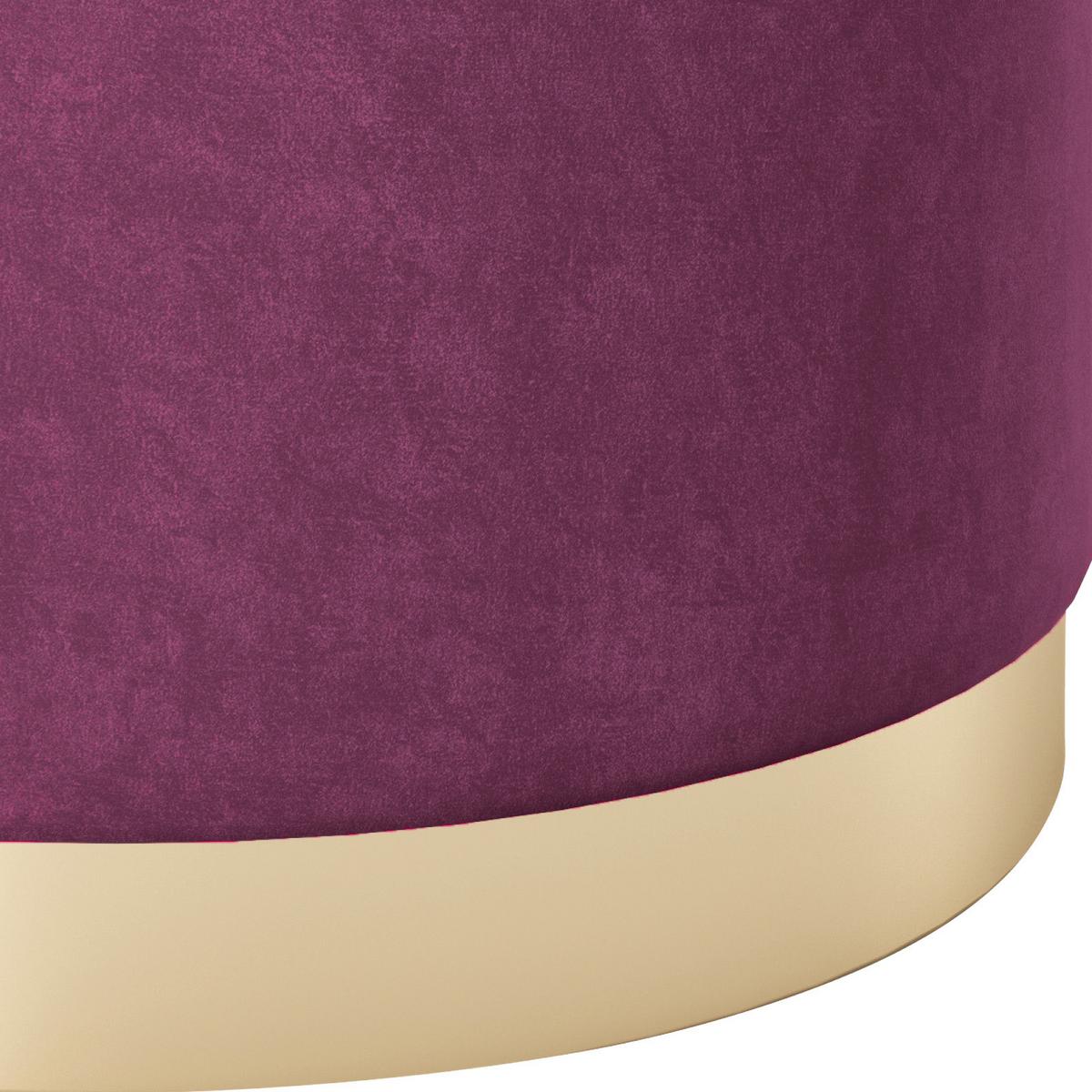 Pouf Sue Samt Lila/goldfarben Dxh 55x35 Cm Mit Stauraum - Lila/Goldfarben, LIFESTYLE, Textil (55/35/55cm) - Playboy