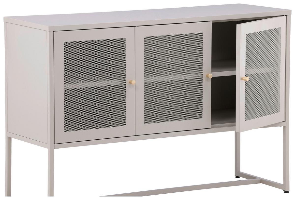 Sideboard Malla - Beige, Design, Metall (120/80/40cm) - Livetastic