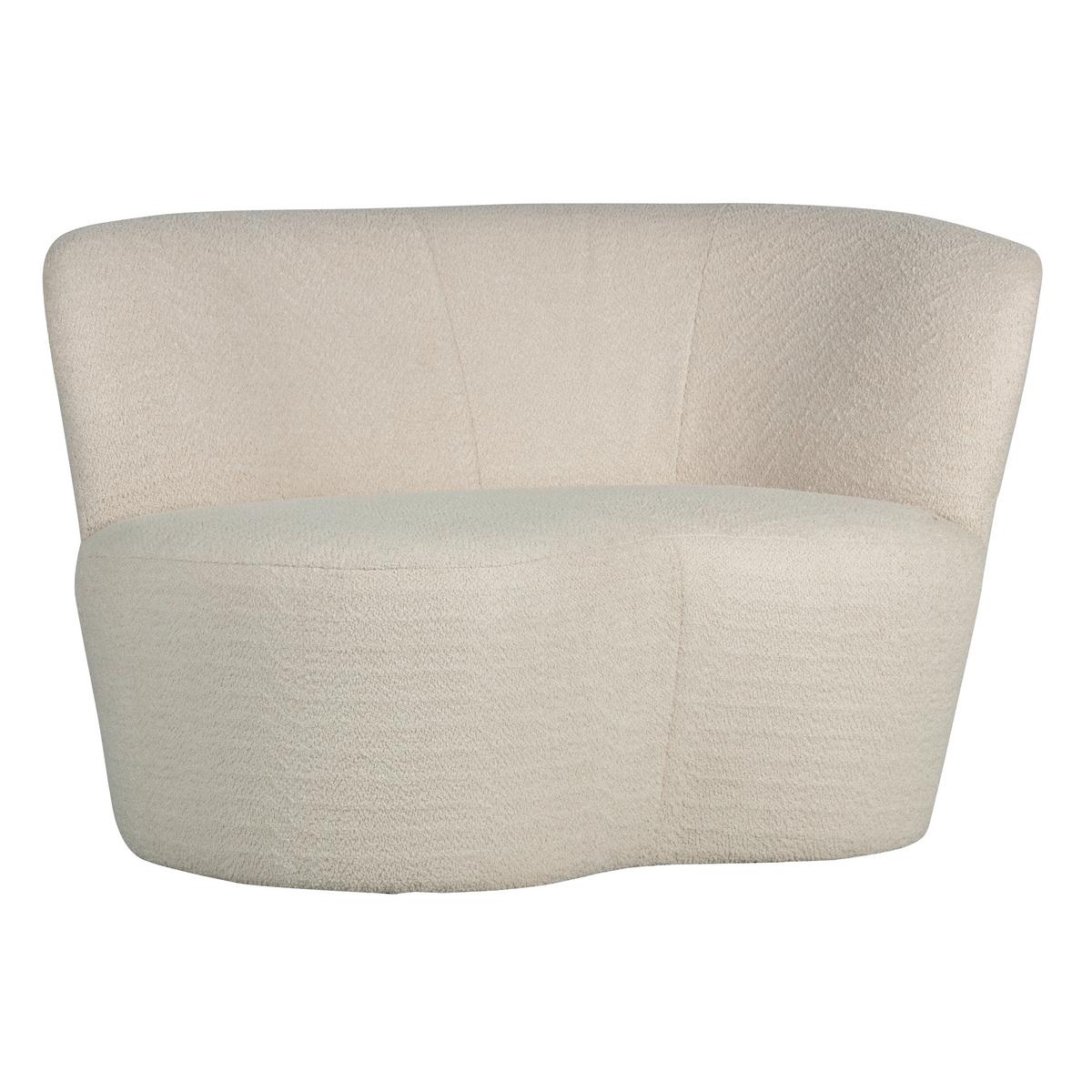 RÉCAMIERE Stone Creme B: 112cm - Creme/Schwarz, MODERN, Textil (112/73/80cm) - Livetastic
