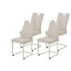 Schwingstuhl-Set Tivoli S 4er-Set - Beige/Creme, MODERN, Textil/Metall (45/98/59cm) - MID.YOU