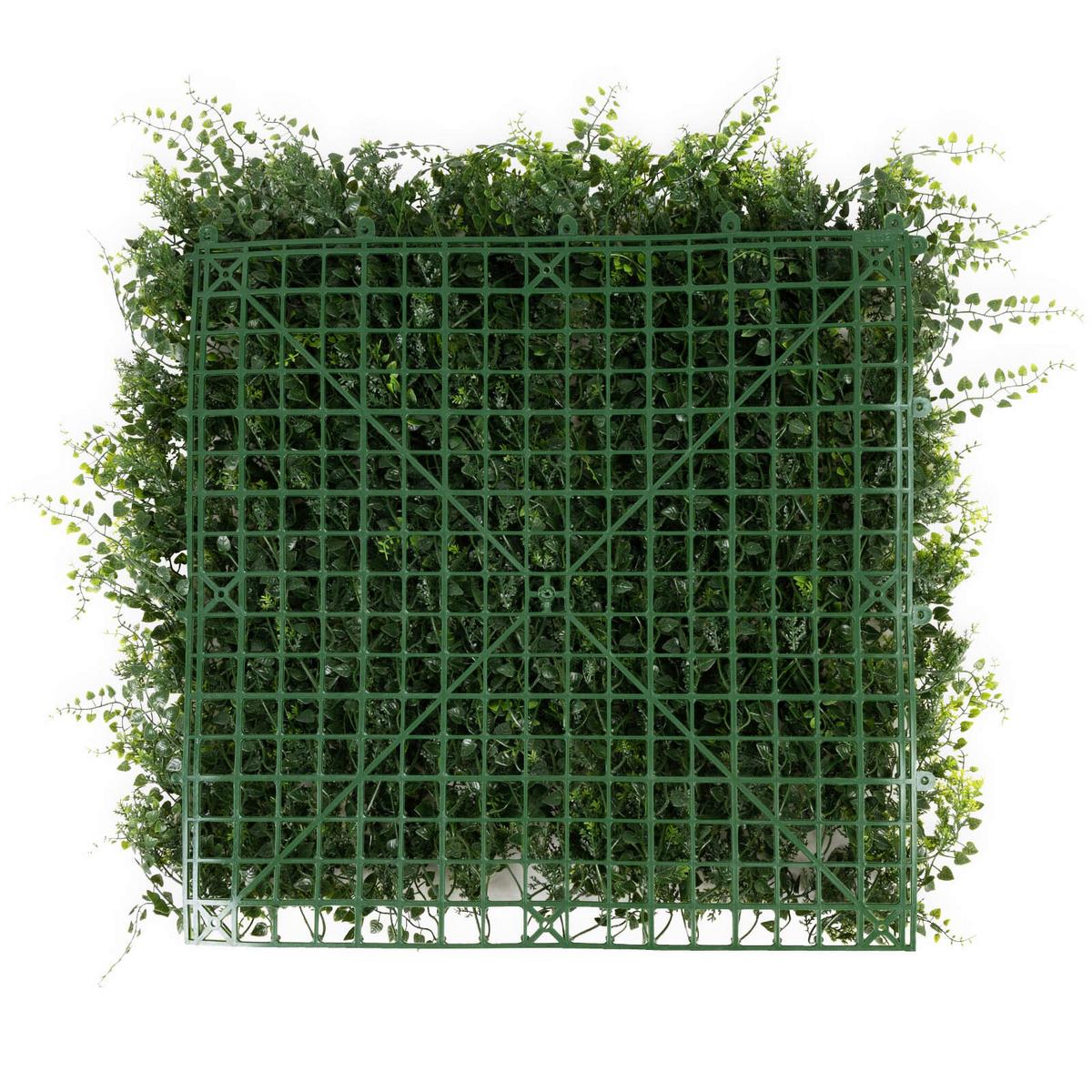 Wandverkleidung Kunspflanze - Dunkelgrün/Jadegrün, Trend, Kunststoff (50/50cm) - FloorDirekt