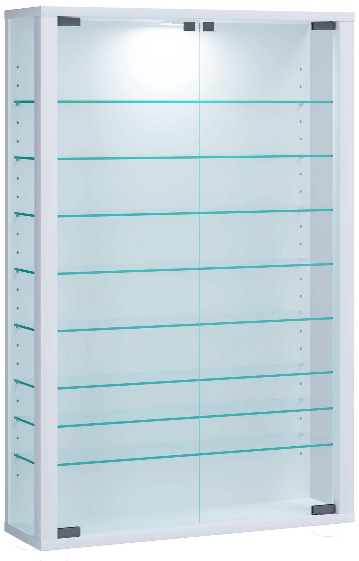 VITRÍNA VITROSA MINI - bílá/černá, Basics, kompozitní dřevo/plast (59/91/18cm) - MID.YOU