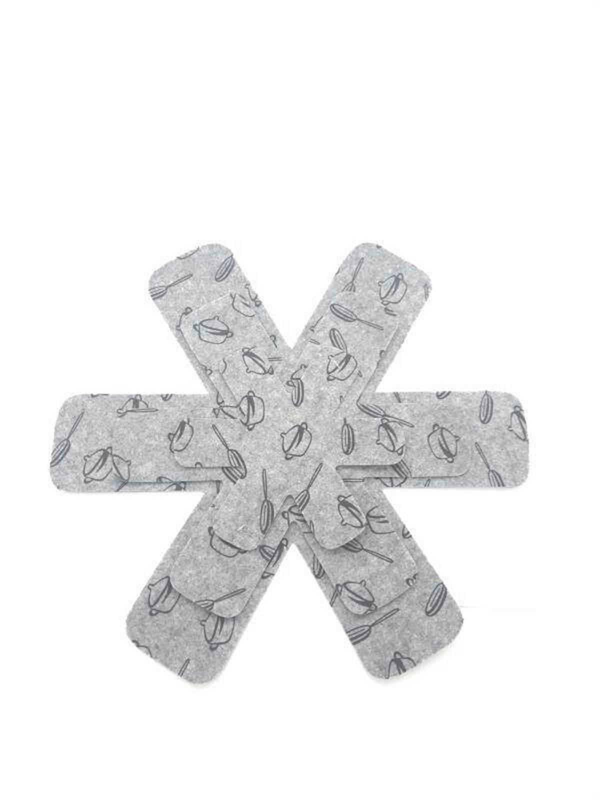 Serpenyővédő Tassilo - fekete/szürke, Konventionell, textil - Luca Bessoni