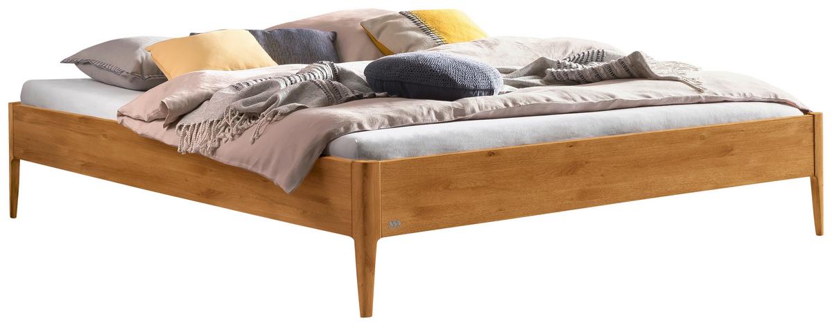 Bett Pieve, Wildeiche 140x200 Cm - Wildeiche, Basics, Holz (140/200cm) - Hasena