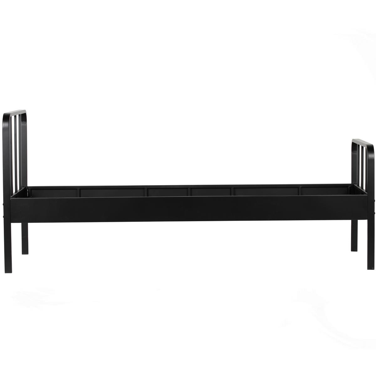 METALLBETT Mees Schwarz 90x200cm - Schwarz, Basics, Metall (90/200cm) - MID.YOU