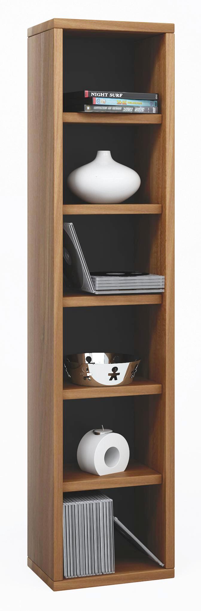 CD-regal Elementa B: 21 cm - Nussbaumfarben, KONVENTIONELL, Holzwerkstoff (21/92/20cm)