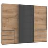 Schwebetürenschrank B: 300 cm Level 36c Grau/Eiche Dekor - Eichefarben/Grau, MODERN, Holzwerkstoff (300/236/65cm) - MID.YOU