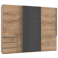 Schwebetürenschrank B: 300 cm Level 36c Grau/Eiche Dekor - Eichefarben/Grau, MODERN, Holzwerkstoff (300/236/65cm) - MID.YOU