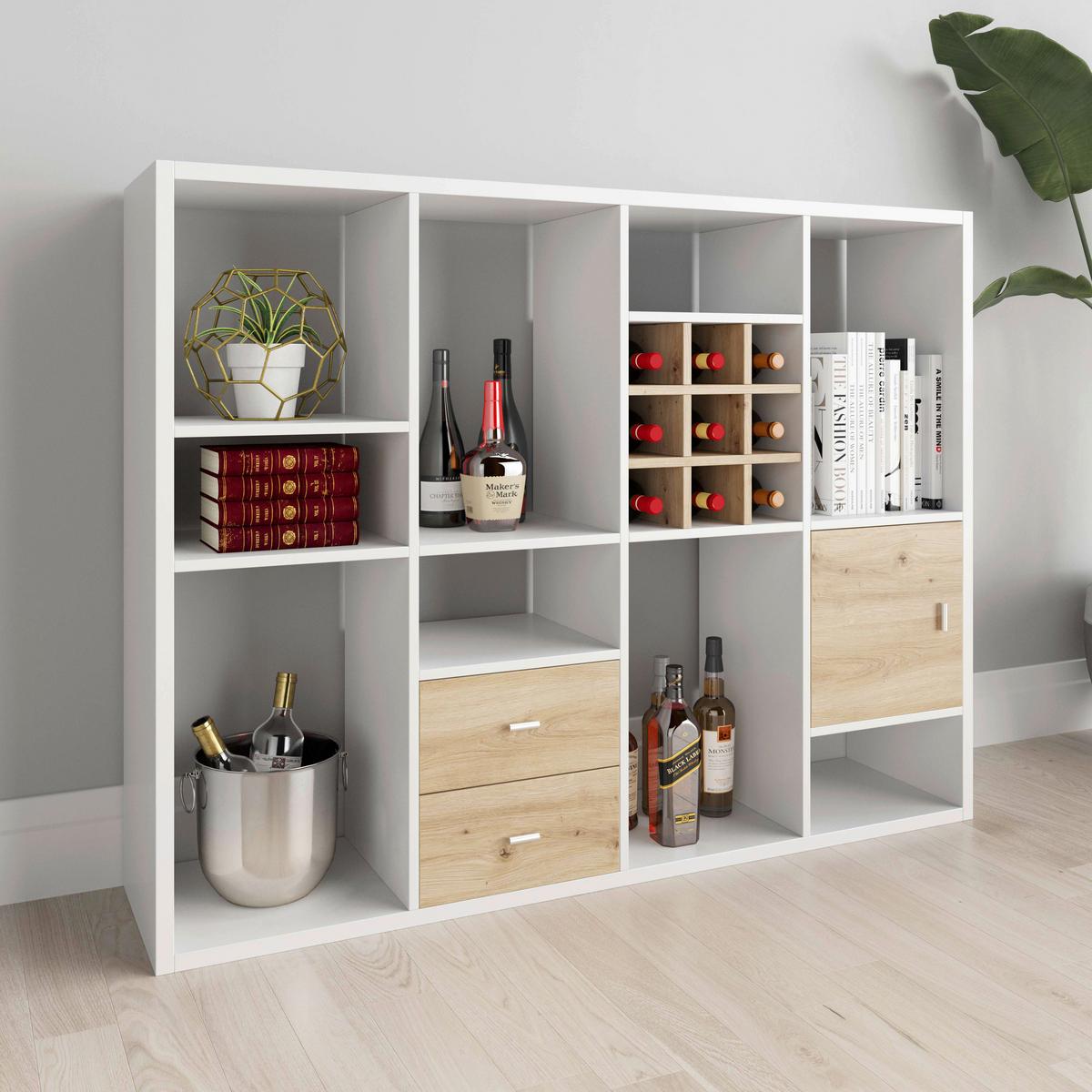 Regal Fortuna - Weiß, Basics, Holzwerkstoff (113/147/34cm) - MID.YOU