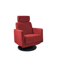 Relaxsessel Centrale T: 87-154 cm, Rot - Rot/Schwarz, MODERN, Textil (77/105/87-154cm) - Livetastic