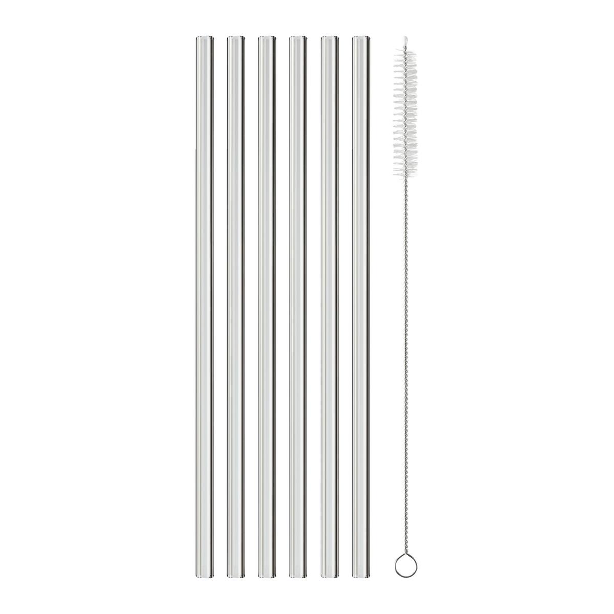 SLAMKA NA PITIE JESSY - priehľadné/čierna, sklo (23cm) - Premium Living