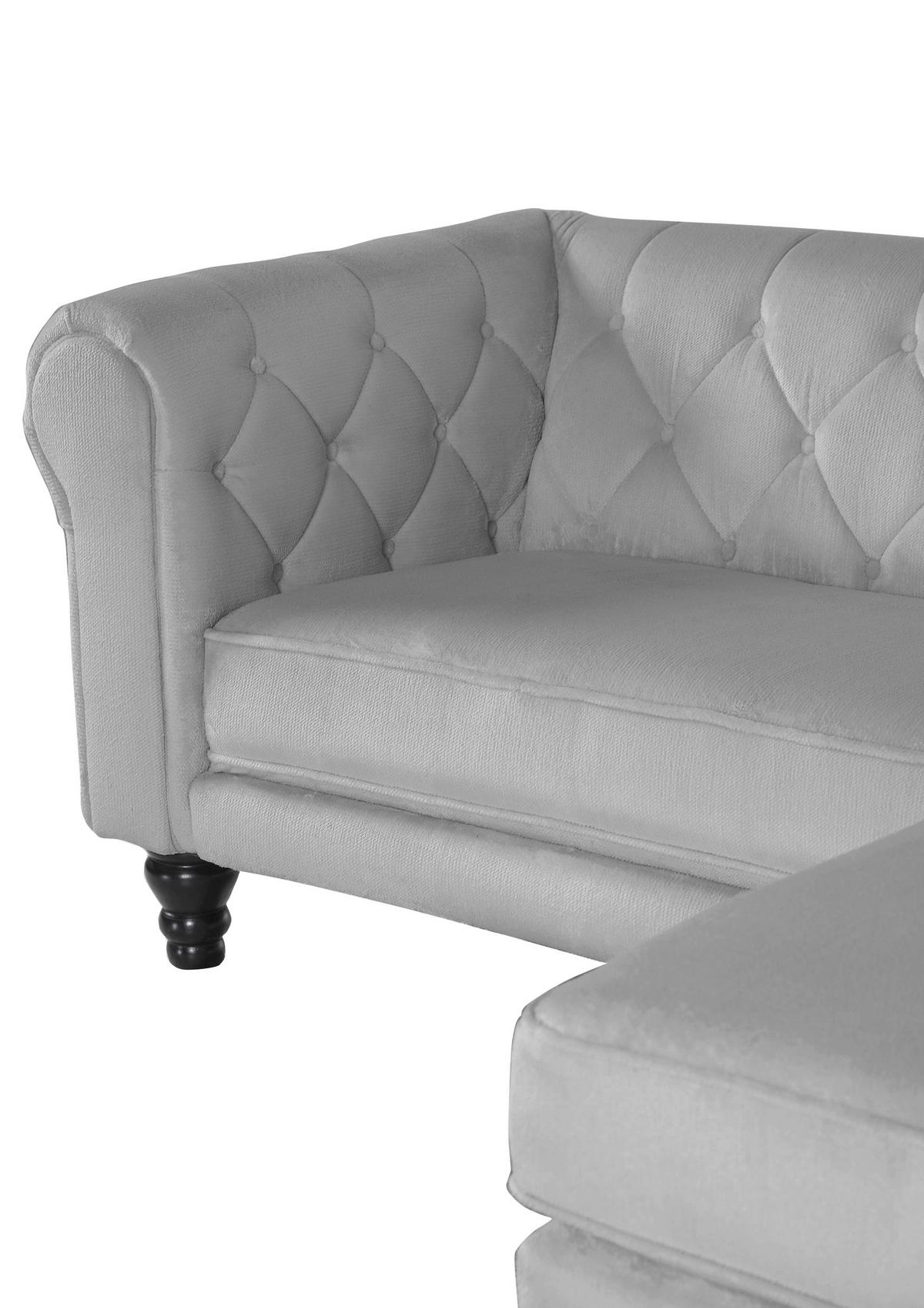 Ecksofa Jonte Grau S: 260x160 cm - Dunkelbraun/Grau, Design, Textil (260/160cm) - MID.YOU