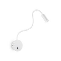 LED-Wandleuchte Bianco Weiß D: 8,5 cm - Weiß, Basics, Kunststoff/Metall (8,5/28\55cm) - Ideal Lux
