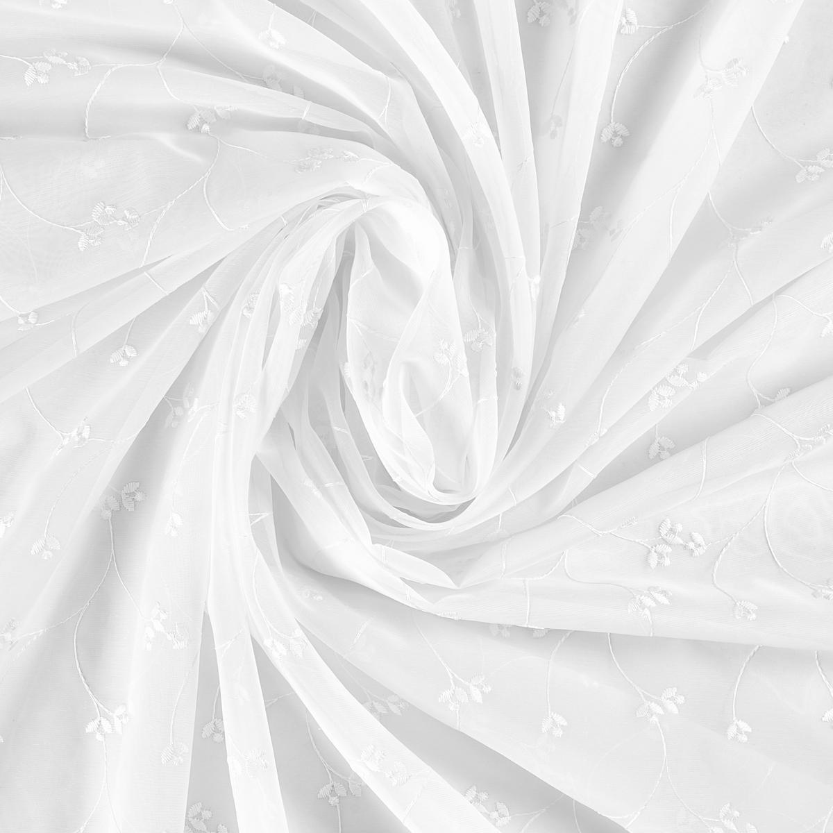 Hotový závěs Stella, 140/245cm, bílá - bílá, Romantický / Rustikální, textil (140/245cm) - Mömax