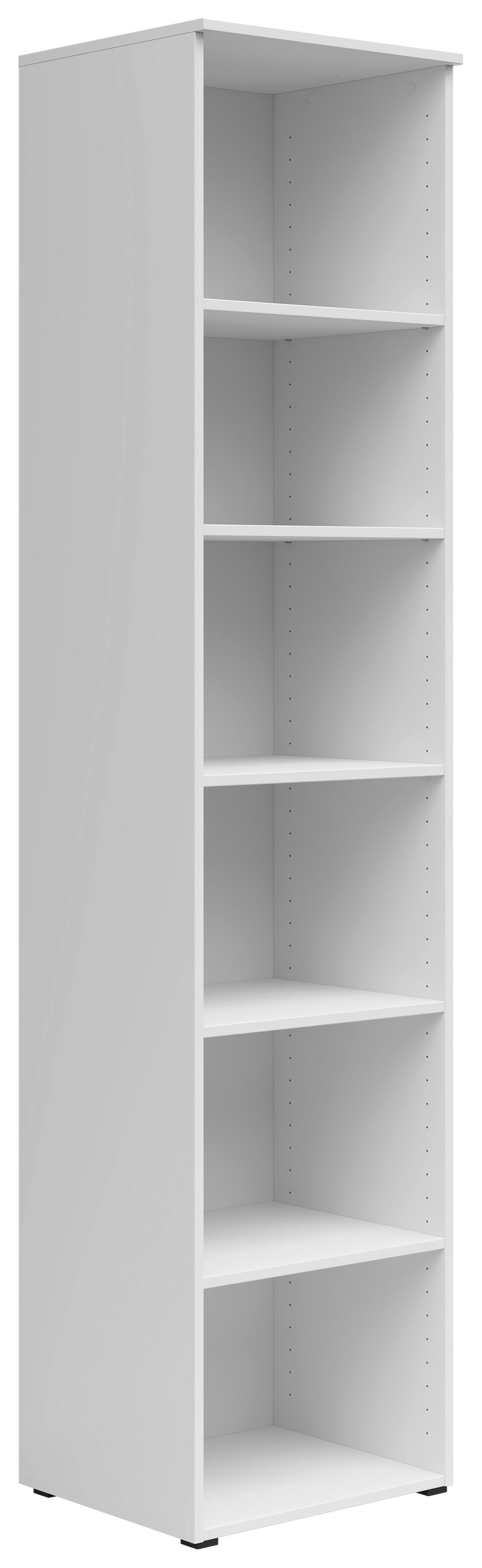 Regál Cabinet š: 45cm - bílá/antracitová, Moderní, kompozitní dřevo/plast (45/195/40cm)