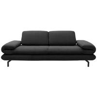 2,5-sitzer Dunkelgrau - Dunkelgrau/Schwarz, Design, Textil (224 (284)/83 (110)/98cm) - LOOKS by W.Joop