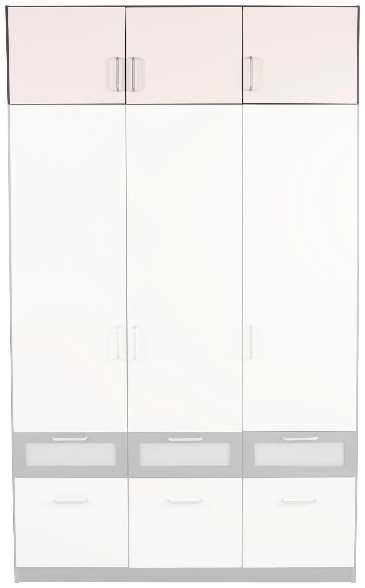 NÁSTAVEC NA SKŘÍŇ NAGOLD-EXTRA - šedá/bílá, Konvenční, kompozitní dřevo/plast (136/39/54cm)