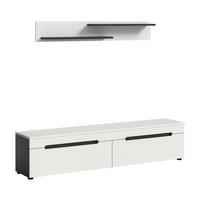 Lowboard Canu Hell- Dunkelgrau B: 170 Cm - Dunkelgrau/Hellgrau, Design, Holzwerkstoff (170/38/33cm) - Livetastic