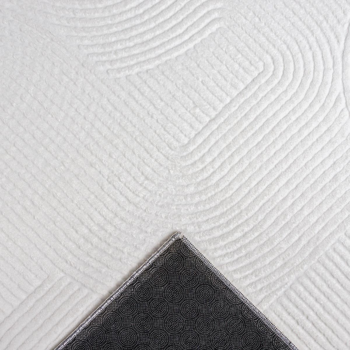 Webteppich Stilo - Weiß, KONVENTIONELL, Textil (200/280cm)