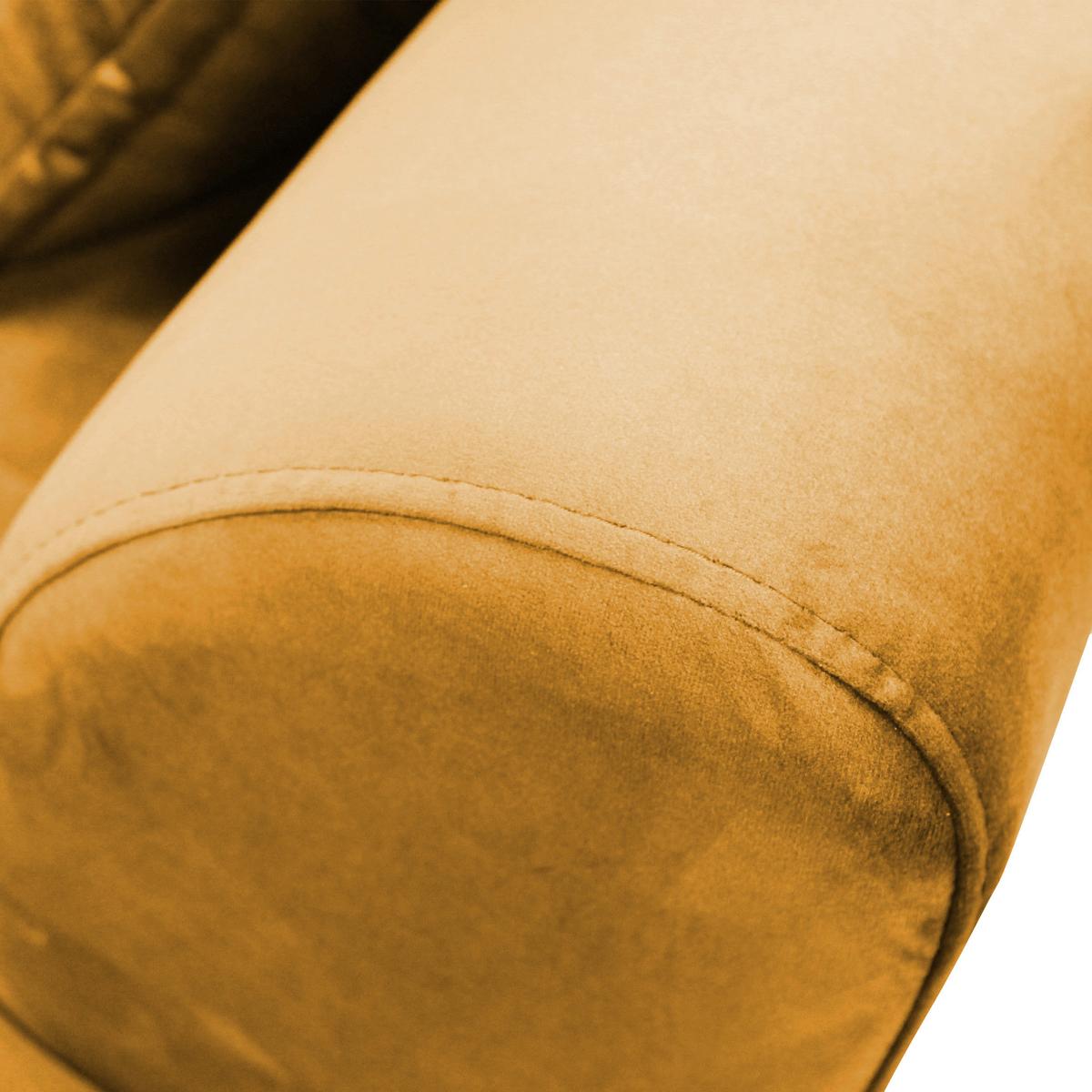 Eckschlafsofa Bello Gelb Mit Schlaffunktion Ottomane Rechts - Gelb/Schwarz, Design, Textil (277/187cm) - Livetastic