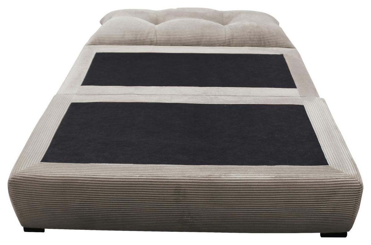 2-Sitzer-Sofa Yellow Mit Schlaffunktion Taupe Cord - Taupe/Schwarz, Design, Textil (154/93/85cm) - MID.YOU