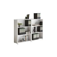 Aktenregal Office Edition Weiß B: 168,8cm - Silberfarben/Weiß, MODERN, Holzwerkstoff (168,8/113,6/33cm) - MID.YOU
