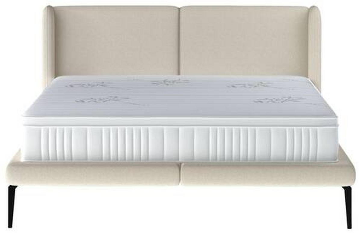 Polsterbett Tessina Now Or Never - Creme/Schwarz, MODERN, Textil (180/200cm) - Livetastic