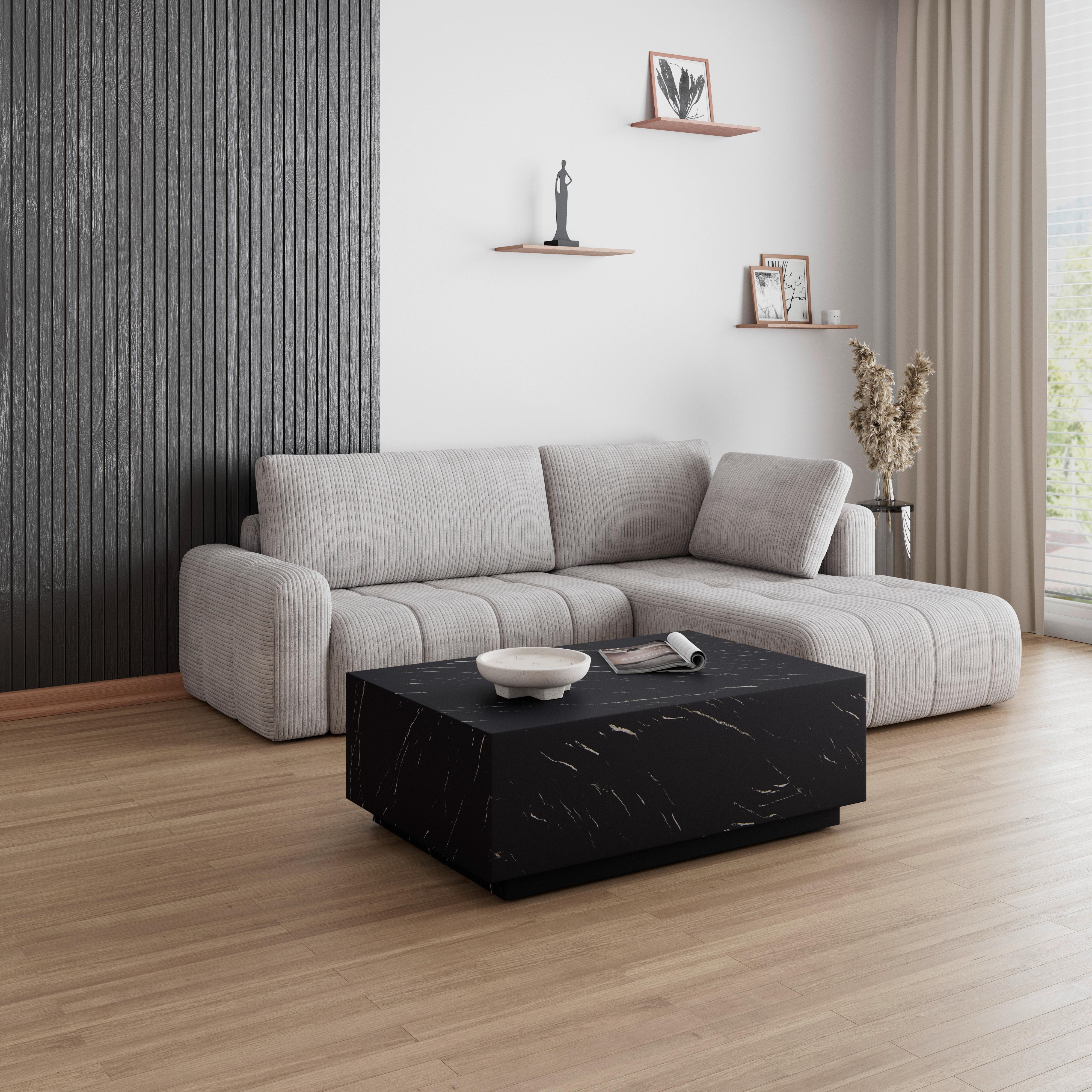 KONFERENČNÍ STOLEK ELLIS - černá, Moderní, kompozitní dřevo (120/35/80cm) - Bessagi Home