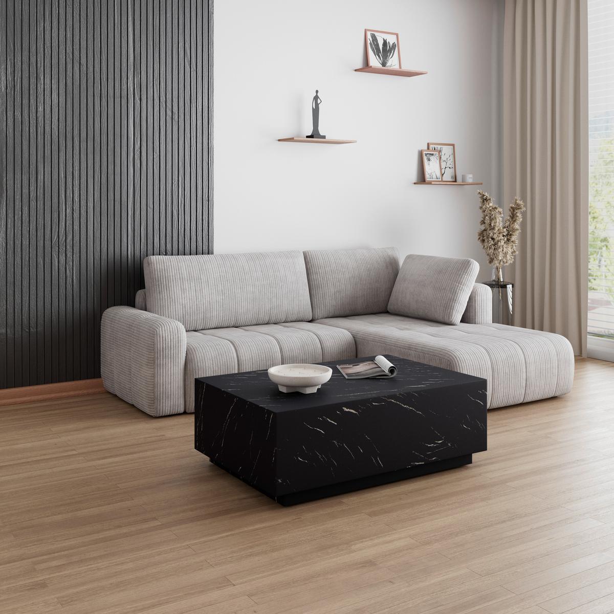 KONFERENČNÍ STOLEK ELLIS - černá, Moderní, kompozitní dřevo (120/35/80cm) - Bessagi Home