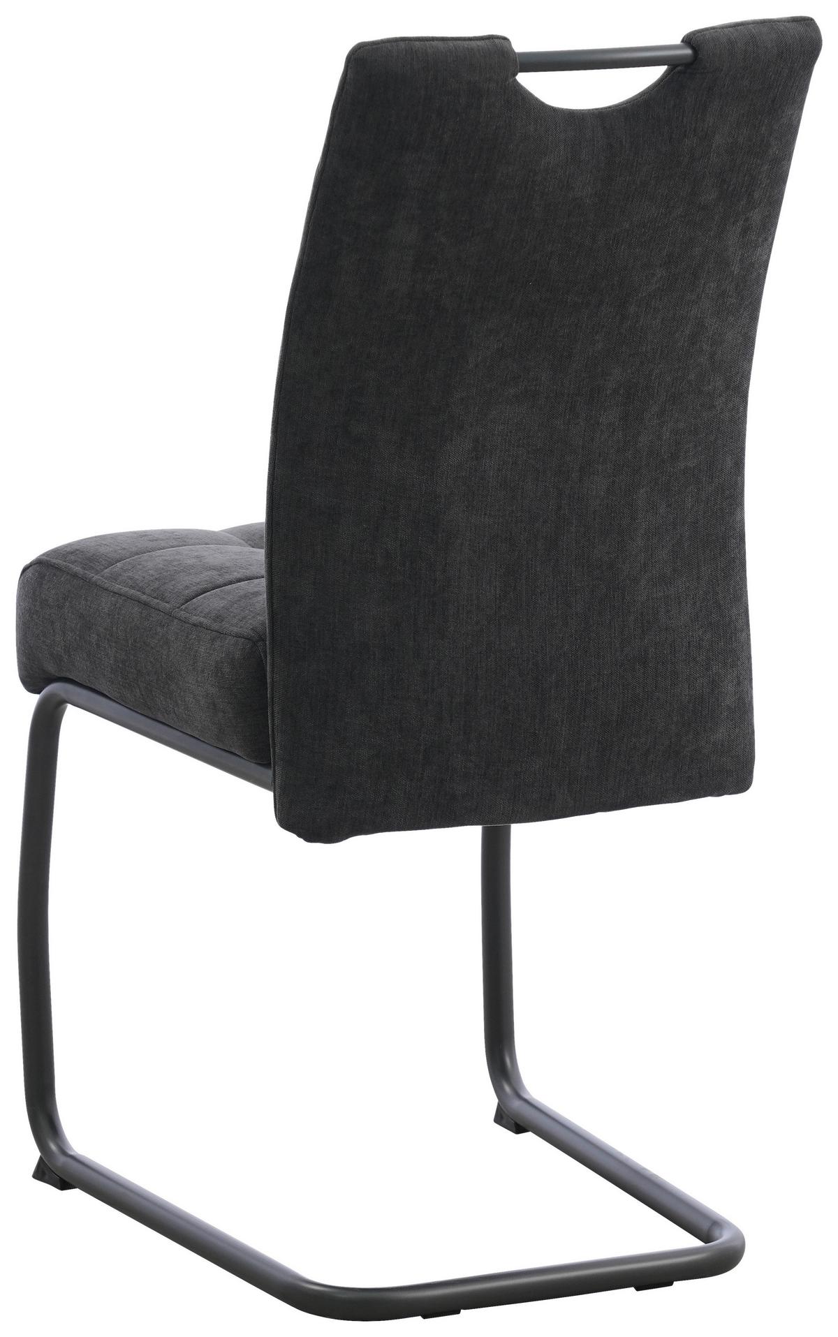 Schwingstuhl Vilnius Grau/Dunkelgrau B: 44 cm - Dunkelgrau/Grau, MODERN, Textil/Metall (44/95/61cm) - MID.YOU