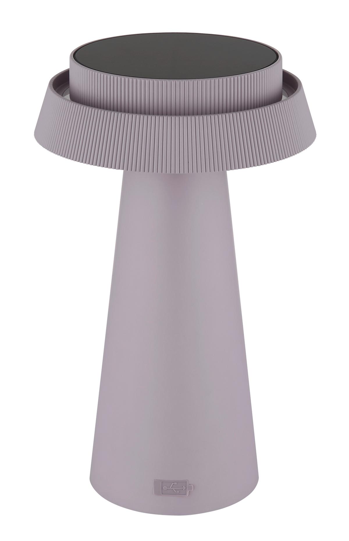 Solarleuchte Memory-Funktion - Pink/Schwarz, Design, Kunststoff (14/23cm) - Globo