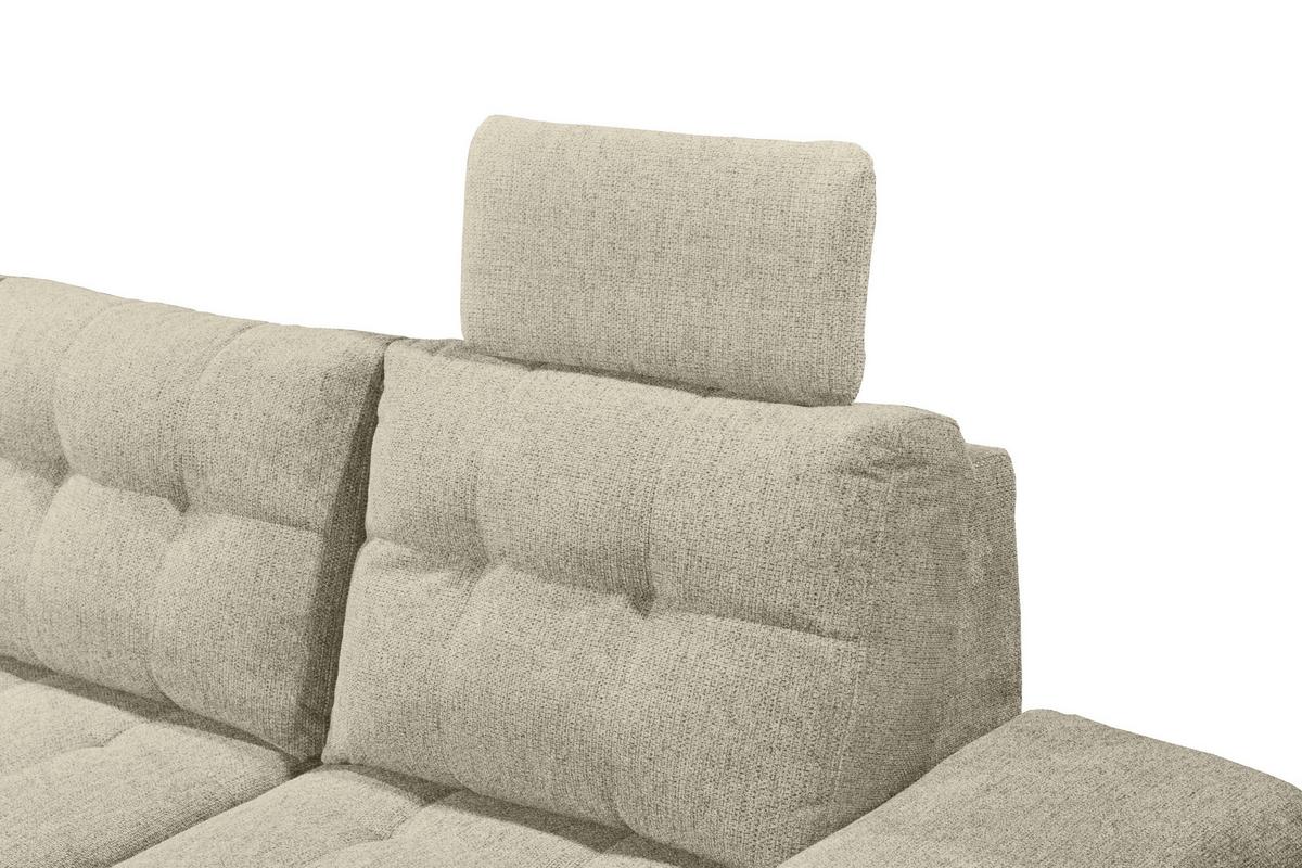 Sedacia súprava DURBAN U, ľavá, béžová - čierna/béžová, Konventionell, textil/plast (218/324/170cm) - MID.YOU