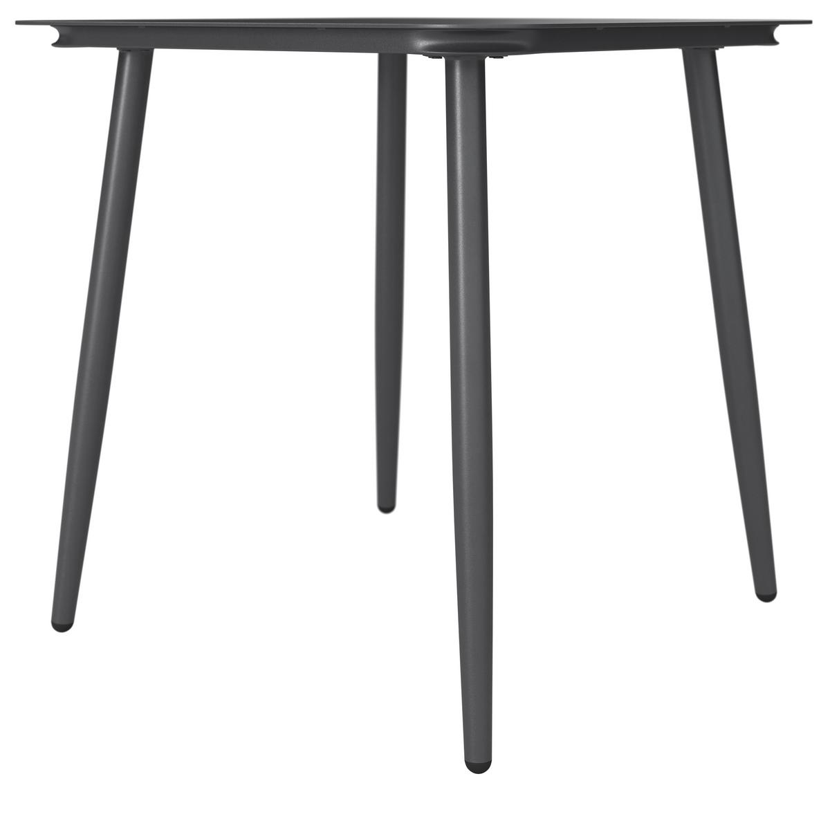 Gartentisch Titan Metall L 74,5 cm - Anthrazit, MODERN, Metall (74,5/72/74,5cm) - Luca Bessoni