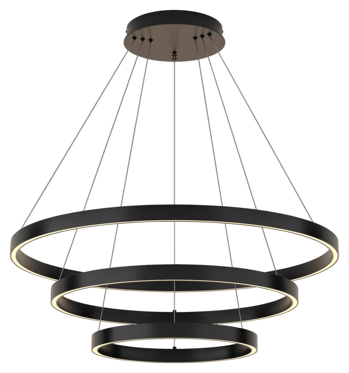 Pendelleuchte Rim - Schwarz, Basics, Metall (80/100/80cm) - MAYTONI