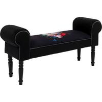 Sitzbank Wing Blossom - Multicolor/Schwarz, Design, Textil (100/54/30cm) - Kare-Design