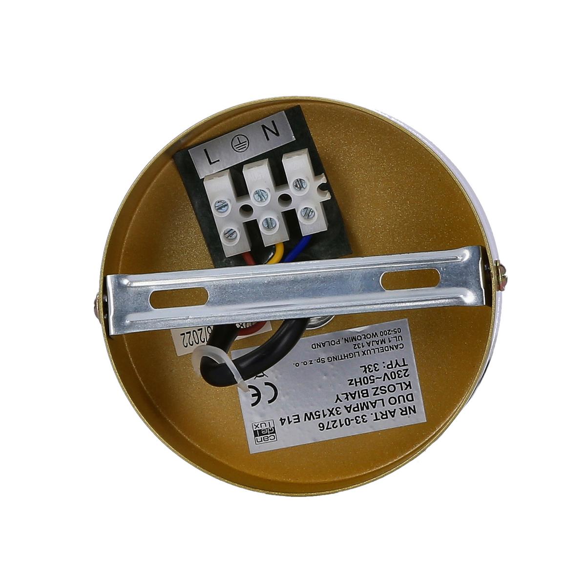 Hängeleuchte 33-01276 Duo - Goldfarben/Schwarz, Basics, Metall (32.5/32.5/115cm)