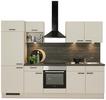 Küchenzeile Pn80 mit Geräten B: 270 cm Kaschmirgrau/Lava - MODERN, Holzwerkstoff/Kunststoff (270cm) - Pino