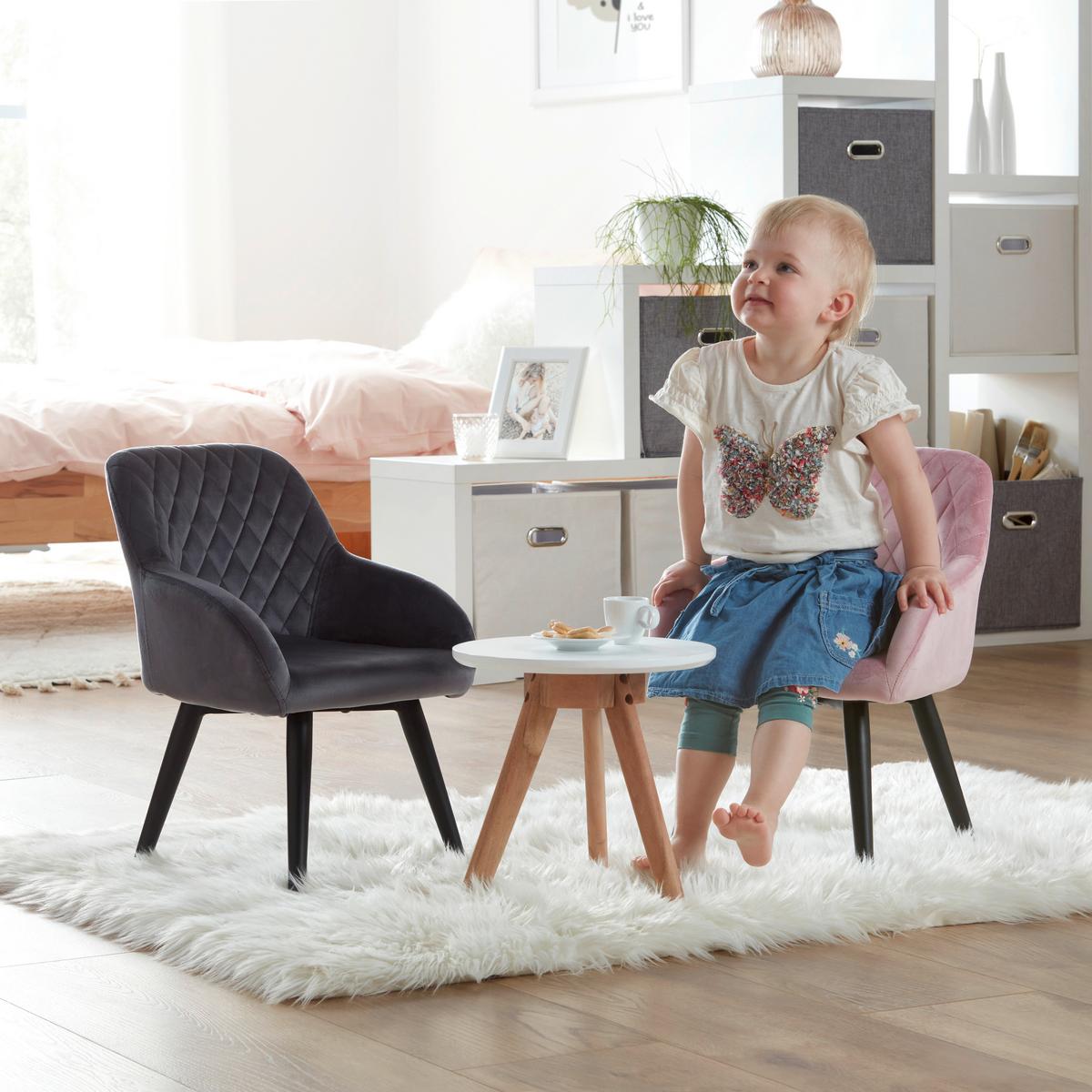 DETSKÁ STOLIČKA MAHE - sivá, Konventionell, kov/drevo (32/55/33cm) - Mömax